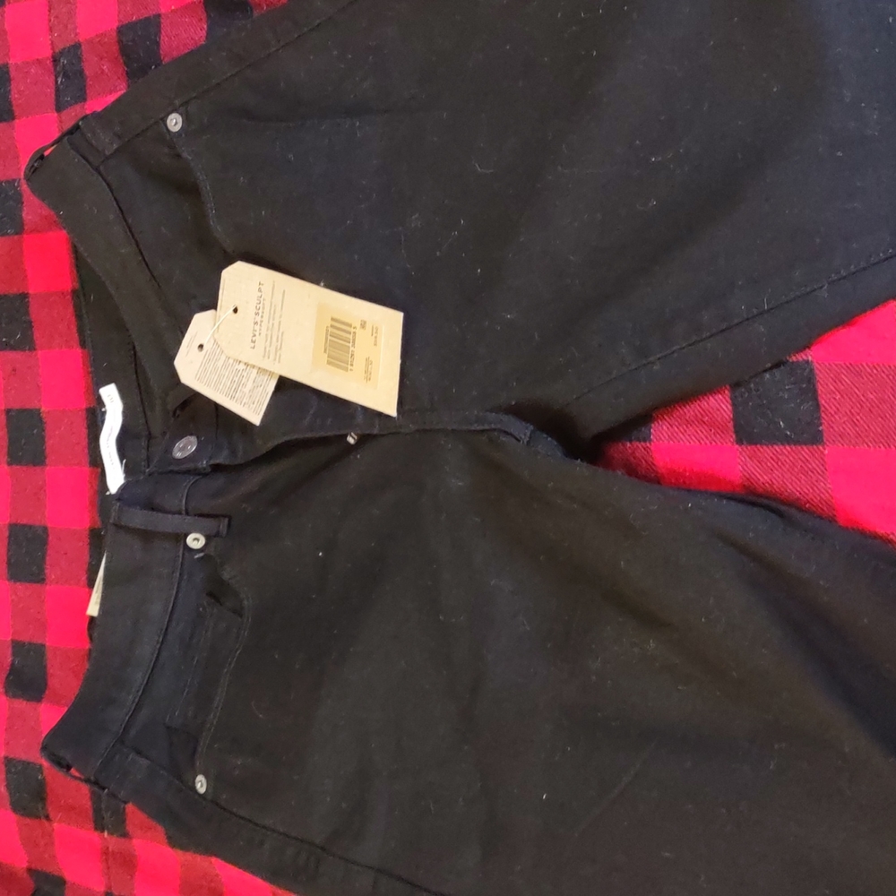 Women's Levi's Straight Leg Black Jeans size 10